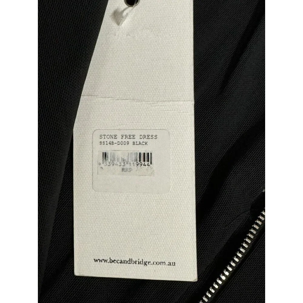 Bec + Bridge Sz 4 Dress Black Lace Up Corset Strapless Goth Party Punk Cocktail - Picture 10 of 10
